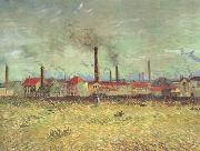 Vincent Van Gogh Factories at Asnieres Seen from the Quai de Clichy (nn04) Sweden oil painting reproduction